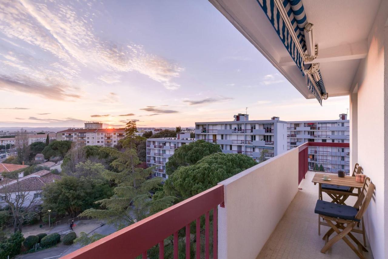 Appartement 2 Chambres, Dernier Etage, Parking Gratuit Dans Residence, Balcon & Coucher De Soleil Μονπελιέ Εξωτερικό φωτογραφία